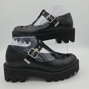 Lamoda Beauty Blossom Mary Janes dolls kill Sz 7 EUC goth witchcore gothic metal